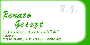 renato geiszt business card